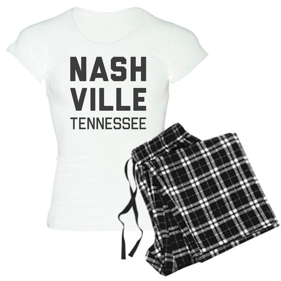 CafePress - Nashville Tennessee Women's Light Pajamas - Women's Short Sleeve Print T-Shirt and Pants Light Cotton Pajama Set