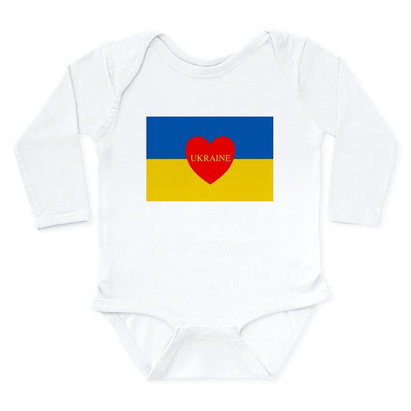 CafePress - National Flag Of ??????? / Ukraine High Body Suit - Long Sleeve Cotton Baby Bodysuit