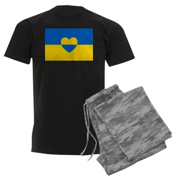 CafePress - National Flag Of ??????? / Ukraine High Qu Pajamas - Men's Dark Loose Fit Cotton Pajama Set