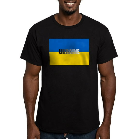 CafePress - National Flag Of ??????? / Ukraine High Qu T Shirt - Men's Fitted T-Shirt