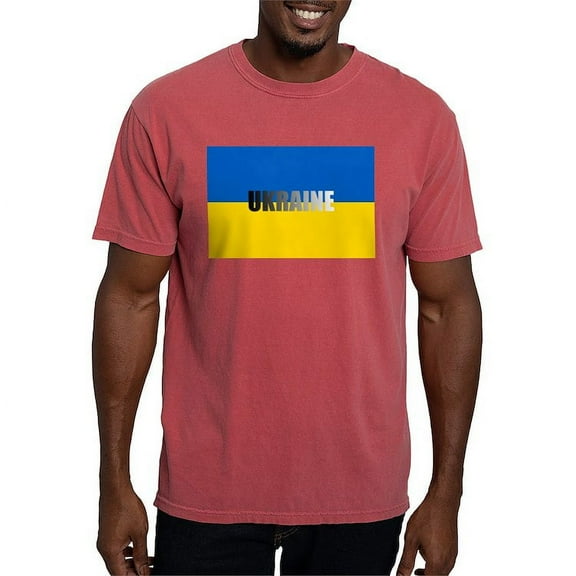 CafePress - National Flag Of ??????? / Ukraine High Qu T Shirt - Mens Comfort Colors Shirt