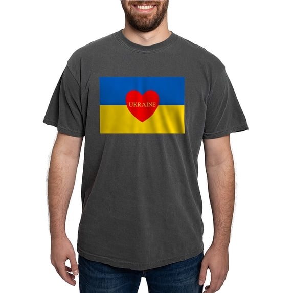 CafePress - National Flag Of ??????? / Ukraine High Qu T Shirt - Mens Comfort Colors Shirt