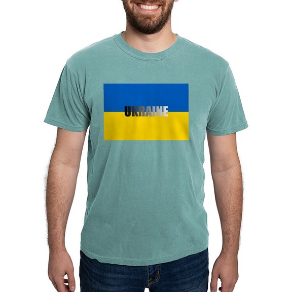 CafePress - National Flag Of ??????? / Ukraine High Qu T Shirt - Mens Comfort Colors Shirt