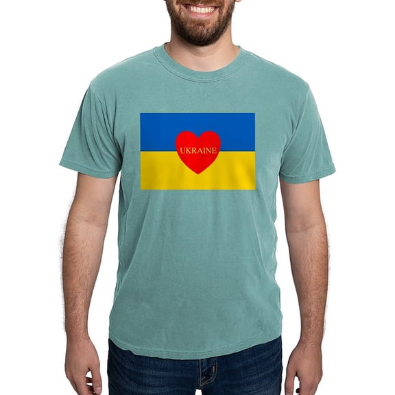 CafePress - National Flag Of ??????? / Ukraine High Qu T Shirt - Mens Comfort Colors Shirt