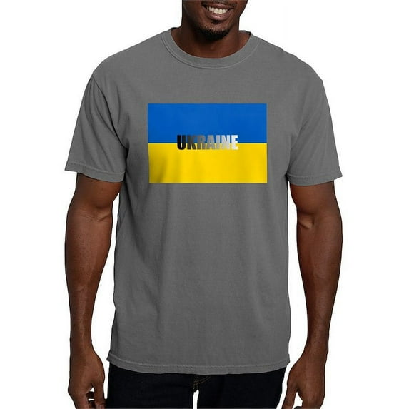 CafePress - National Flag Of ??????? / Ukraine High Qu T Shirt - Mens Comfort Colors Shirt