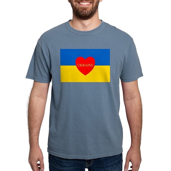 CafePress - National Flag Of ??????? / Ukraine High Qu T Shirt - Mens Comfort Colors Shirt