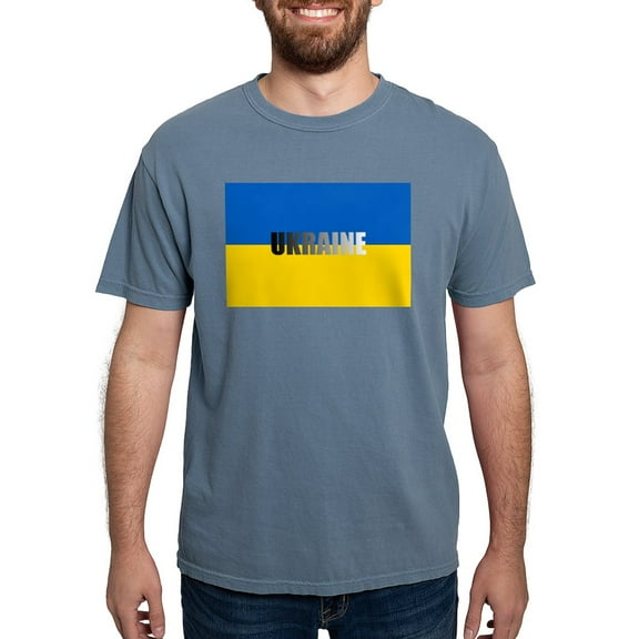 CafePress - National Flag Of ??????? / Ukraine High Qu T Shirt - Mens Comfort Colors Shirt