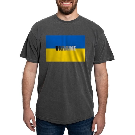 CafePress - National Flag Of ??????? / Ukraine High Qu T Shirt - Mens Comfort Colors Shirt
