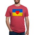 thumbnail image 1 of CafePress - National Flag Of ??????? / Ukraine High Qu T Shirt - Mens Tri-blend T-Shirt, 1 of 4