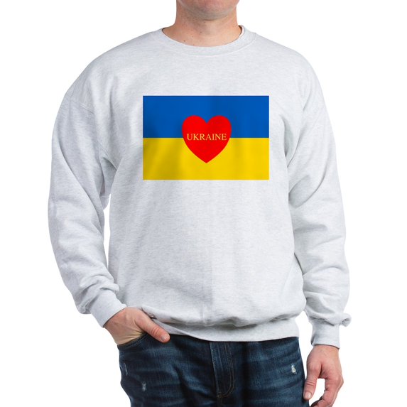 CafePress - National Flag Of ??????? / Ukraine High Sweatshirt - Crew Neck Sweatshirt
