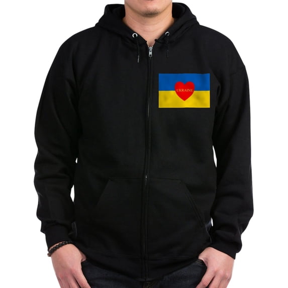 CafePress - National Flag Of ??????? / Ukraine High Sweatshirt - Zip Hoodie, Classic Hooded Sweatshirt with Metal Zipper