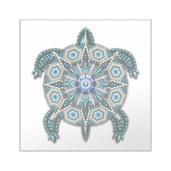 CafePress - Native American Turtle 01 Square Sticker 3&Quot; X - Square Sticker 3" x 3"