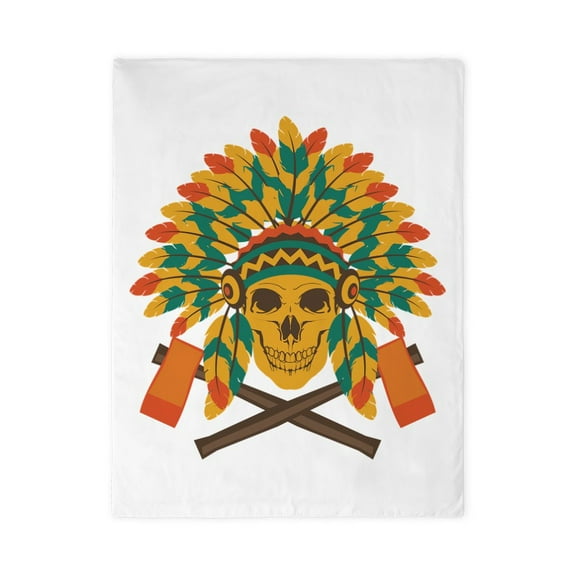 CafePress - Native Skull Headdress - Twin Duvet Cover, Printed Comforter Cover