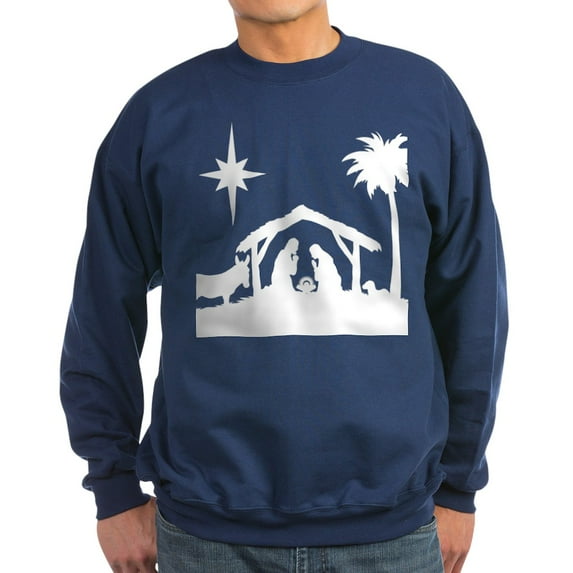 CafePress - Nativity Scene Sweatshirt - Classic Crew Neck Sweatshirt