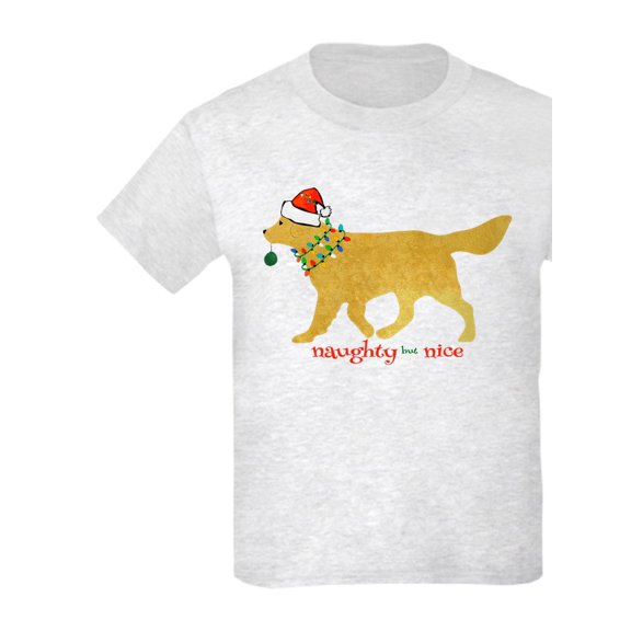 CafePress - Naughty Christmas Golden Retriever T Shirt - Light T-Shirt Kids XS-XL