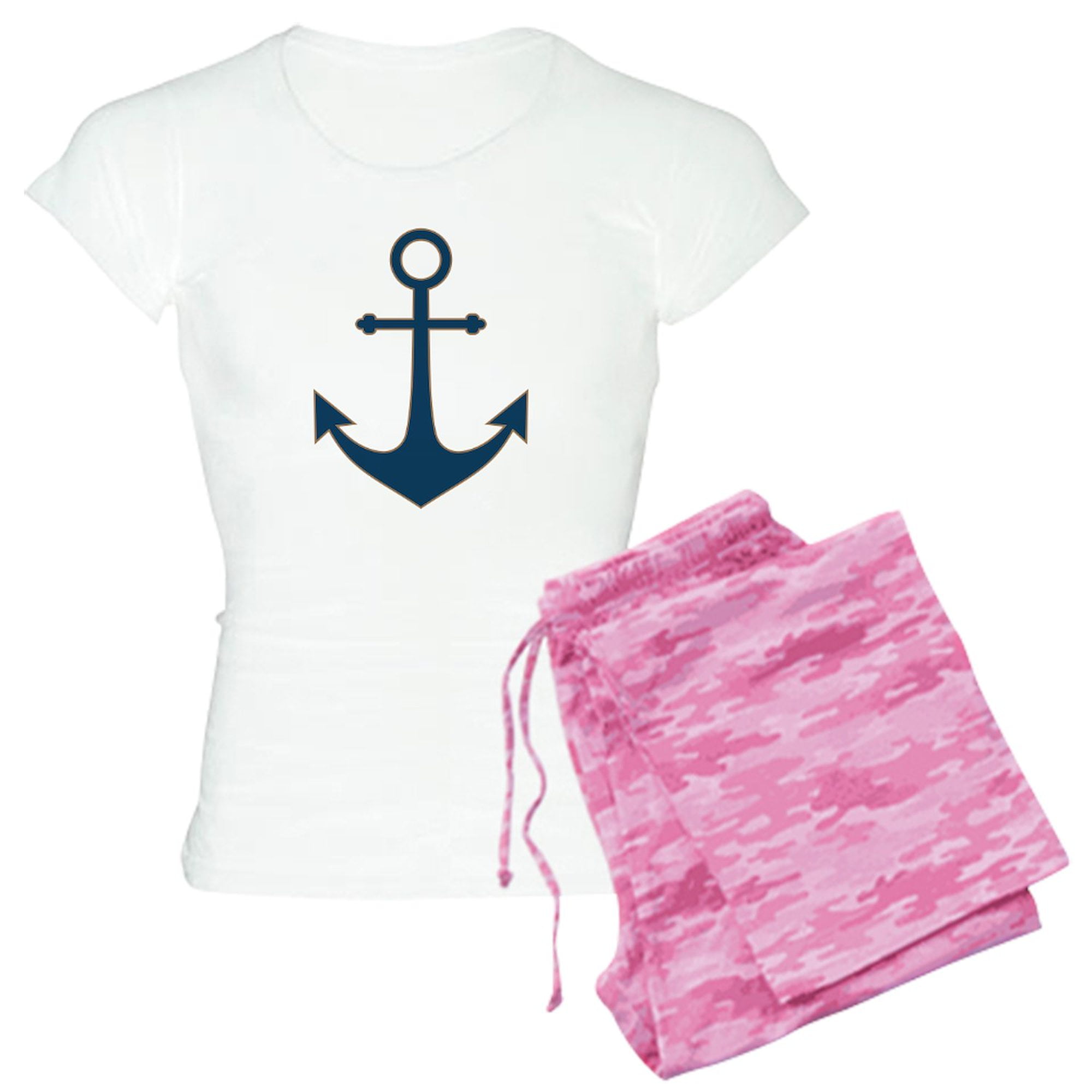 CafePress - Nautical Anchor Pajamas - Women's Short Sleeve Print T ...