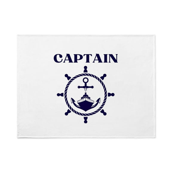 CafePress - Nautical Anchor Yachting Sailing Boat Captain - Large Plush Fleece Throw Blanket, 80" L x 60" W
