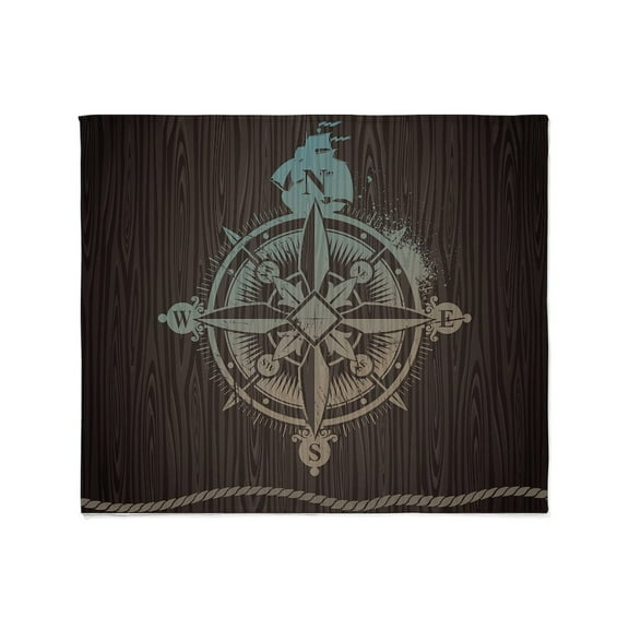 CafePress - Nautical Compass Throw Blanket - Soft Fleece Throw Blanket, 50"x60" for All Ages