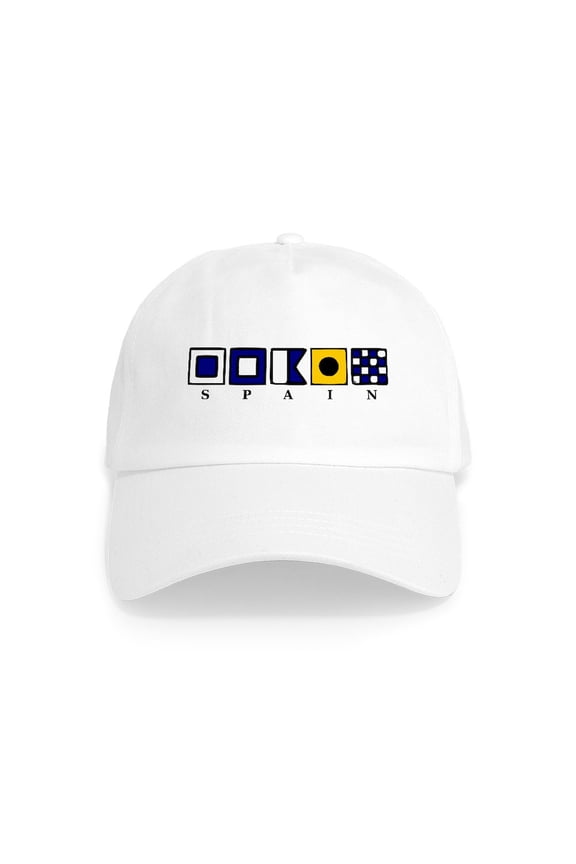 - Nautical Spain Cap - Adjustable 100% Brushed Unisex Casual Cotton Baseball Cap, Beige, 1