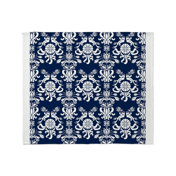 CafePress - Navy Blue Damask Throw Blanket - Soft Fleece Throw Blanket, 50"x60" for All Ages