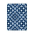 thumbnail image 1 of CafePress - Navy Blue Geometric Circles Pattern - Large Sherpa Fleece Throw Blanket 80" x 60", 1 of 3