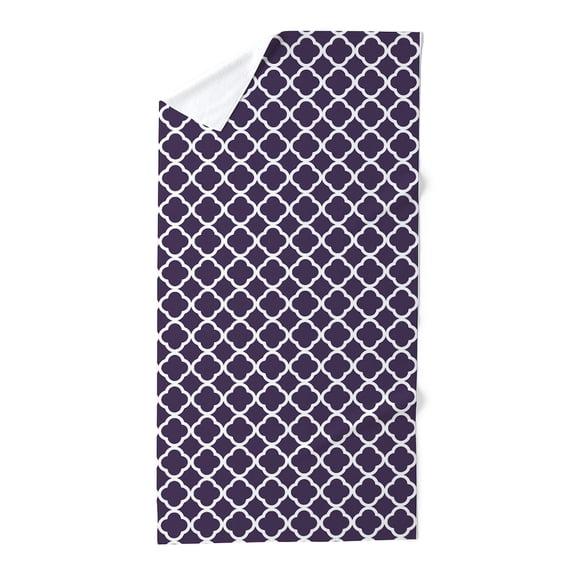CafePress - Navy Blue Moroccan Lattice - Large Beach Towel, Soft 30"x60" Towel with Unique Design