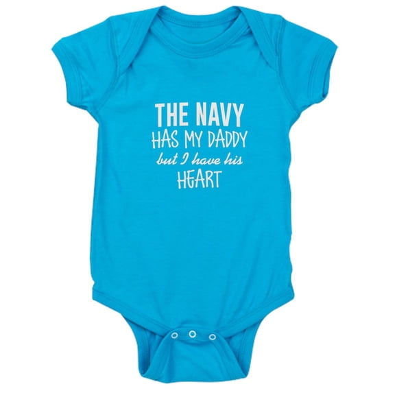CafePress - Navy Daddy's Heart - Cute Infant Bodysuit Baby Romper