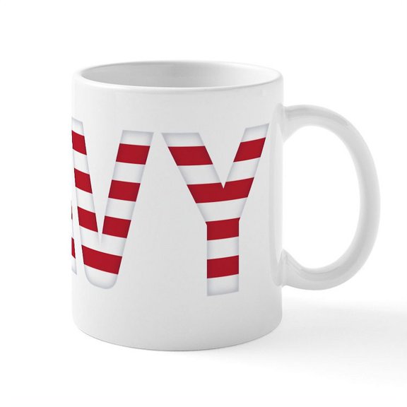 CafePress - Navy Flag Mug - 11 oz Ceramic Mug - Novelty Coffee Tea Cup