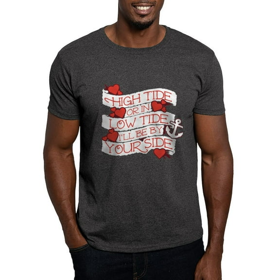 CafePress - Navy High Tide By Your Side Dark T Shirt - Men's Classic Graphic Cotton T-Shirt