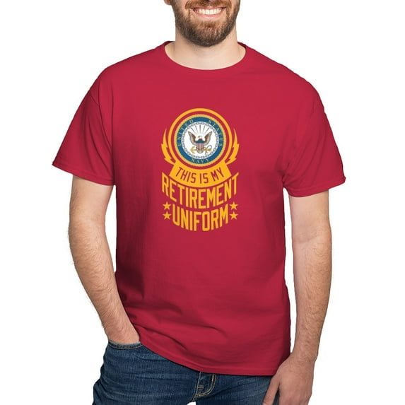 CafePress - Navy Retirement Uniform Dark T Shirt - Men's Classic Graphic Cotton T-Shirt