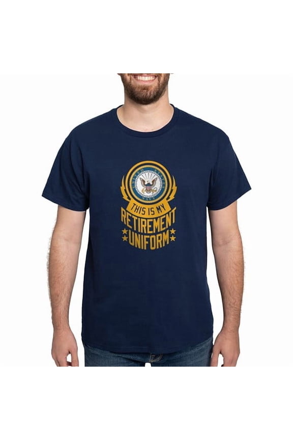 - Navy Retirement Uniform Dark T Shirt - Men's Classic Cotton T-Shirts