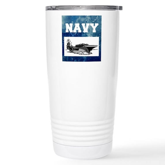 CafePress - Navy Travel Mug - Insulated Stainless Steel Travel Tumbler 20 oz.