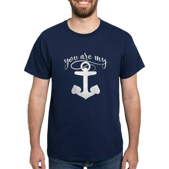 CafePress - Navy You Are My Anchor Dark T Shirt - Men's Classic Graphic Cotton T-Shirt