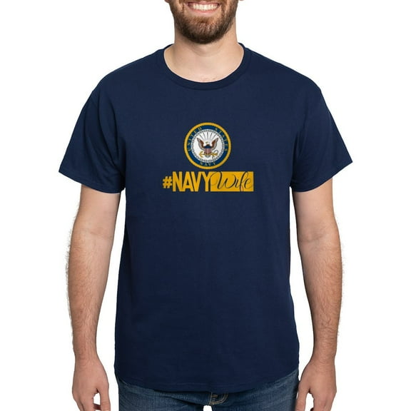 CafePress - #Navywife Dark T Shirt - Men's Classic Graphic Cotton T-Shirt
