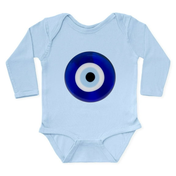 CafePress - Nazar Amulet Evil Eye Protection Body Suit - Long Sleeve Cotton Baby Bodysuit
