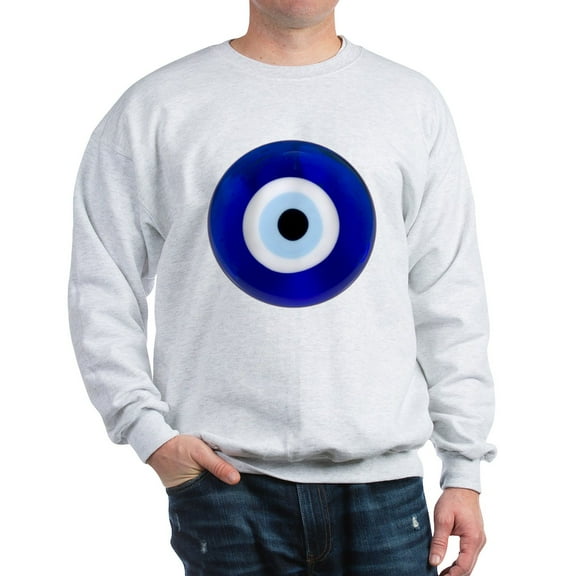 CafePress - Nazar Amulet Evil Eye Protection Sweatshirt - Crew Neck Sweatshirt