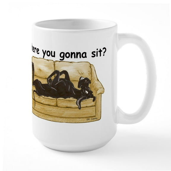 CafePress - Nblk Where RU Large Mug - 15 oz Ceramic Large White Novelty Mug