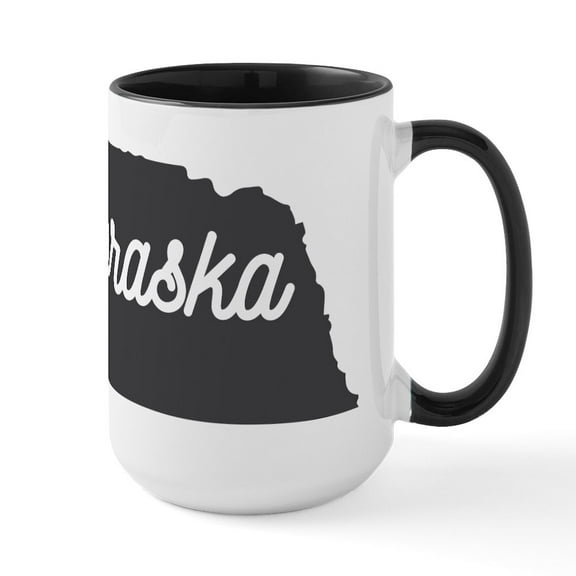 CafePress - Nebraska - 15 oz Ceramic Large White Novelty Mug