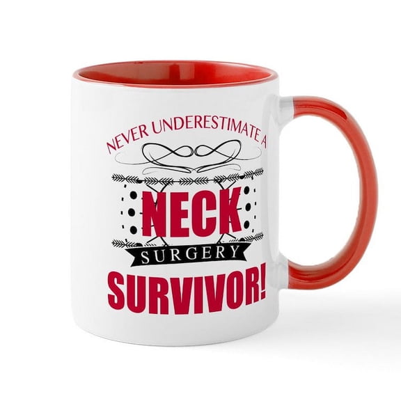 CafePress - Neck Surgery Survivor Mugs - 11 oz Ceramic Mug - Novelty Coffee Tea Cup