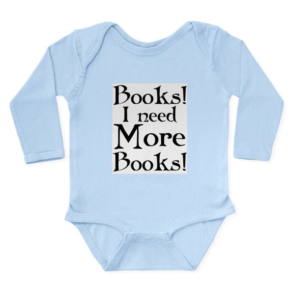 CafePress - Need More Books Fixed Folka Body Suit - Long Sleeve Cotton Baby Bodysuit
