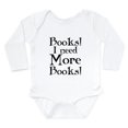 thumbnail image 1 of CafePress - Need More Books Fixed Folka Body Suit - Long Sleeve Cotton Baby Bodysuit, 1 of 4
