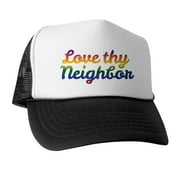 CafePress - Neighbor Love - Trucker Hat - Polyester Foam Front and Nylon Mesh Weave Back
