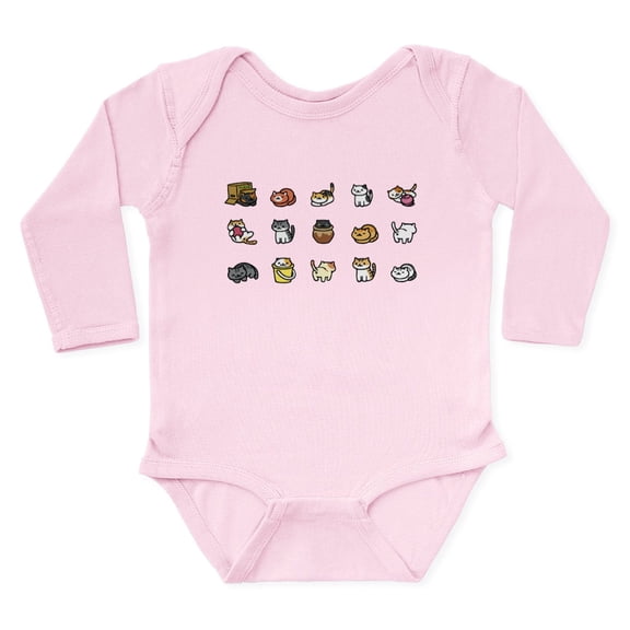 CafePress - Neko Atsume Body Suit - Long Sleeve Cotton Baby Bodysuit