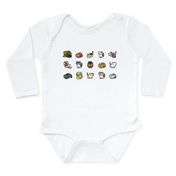 CafePress - Neko Atsume Body Suit - Long Sleeve Cotton Baby Bodysuit