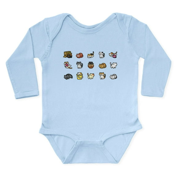 CafePress - Neko Atsume Body Suit - Long Sleeve Cotton Baby Bodysuit