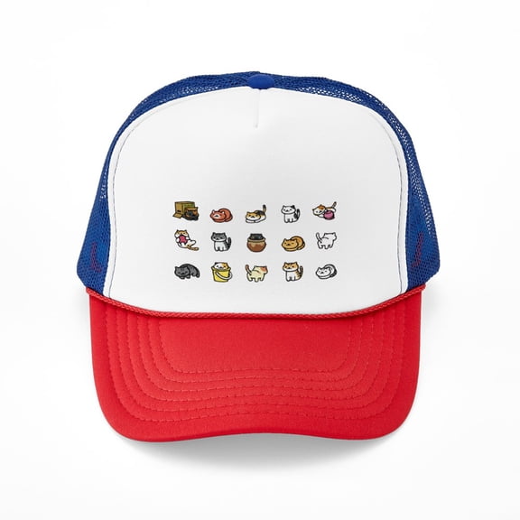 CafePress - Neko Atsume Hat - Adjustable Unisex Printed Trucker Hat with Mesh Back