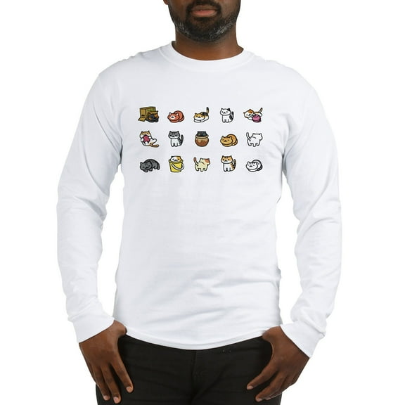 CafePress - Neko Atsume Long Sleeve T Shirt - Unisex Cotton Long Sleeve T-Shirt