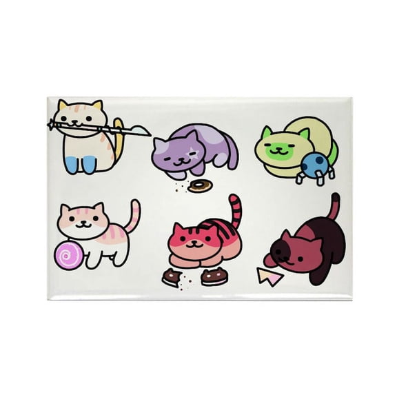 CafePress - Neko Atsume: Steven Universe V1 - Rectangle Magnet, 2"x3" Refrigerator Magnet