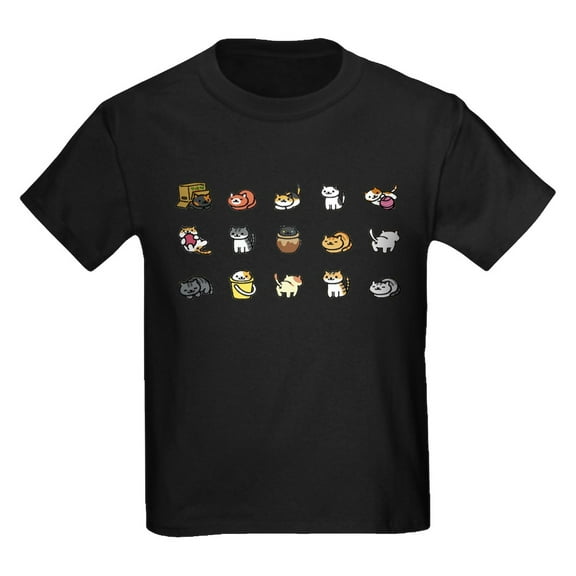 CafePress - Neko Atsume T Shirt - Dark T-Shirt Kids XS-XL