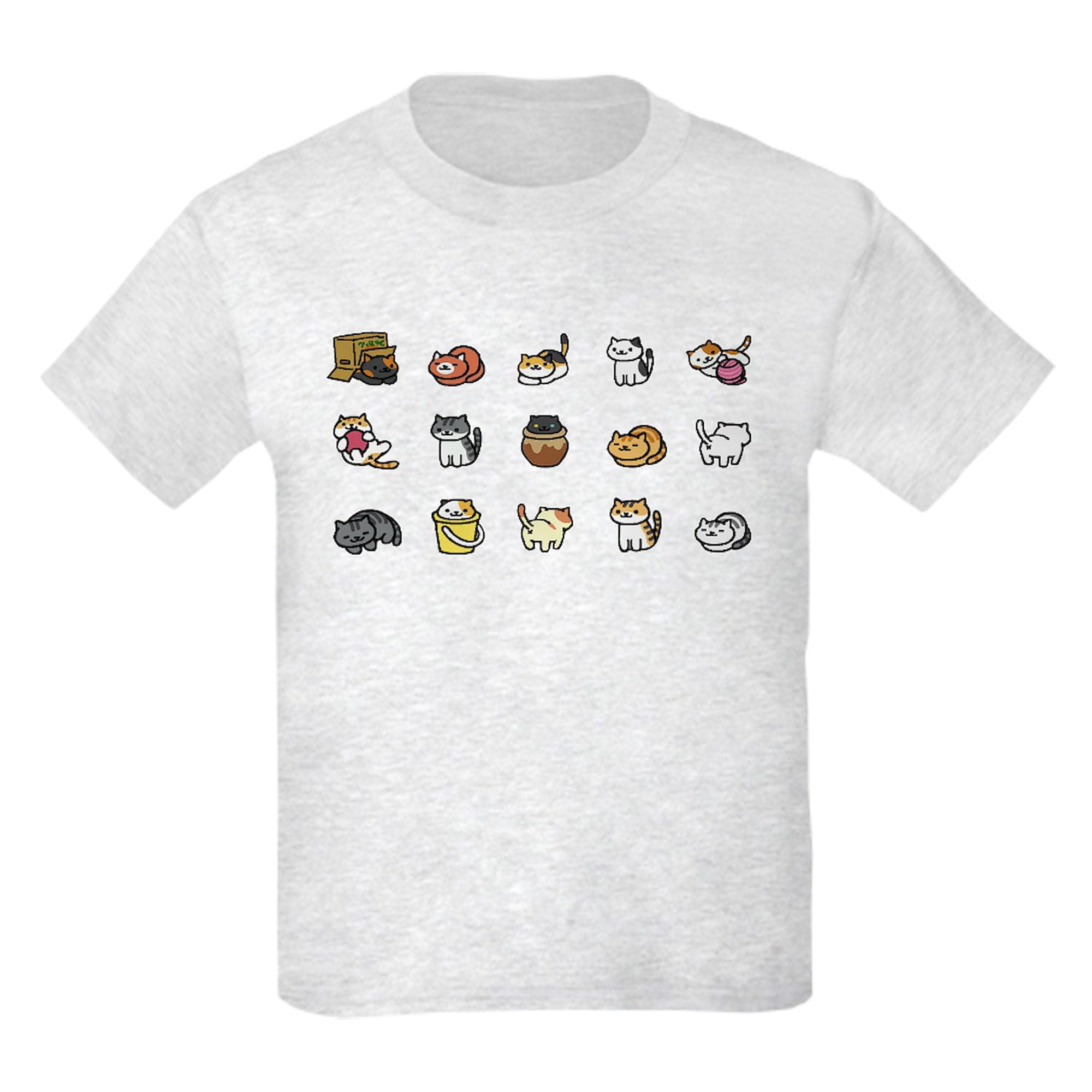 CafePress Neko Atsume T Shirt Light Classic Kids Graphic